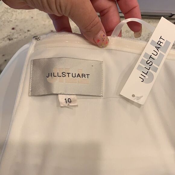 Jill Stuart White Strapless Pencil Dress sz 10 NWT - Picture 4 of 5